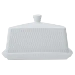 White Basics Diamonds Butter Dish
