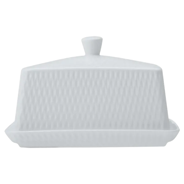 White Basics Diamonds Butter Dish