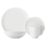 White Basics Diamonds Dinner Set 16 Piece