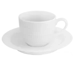 Arctic White Espresso Stackable Cup and Saucer 100ml