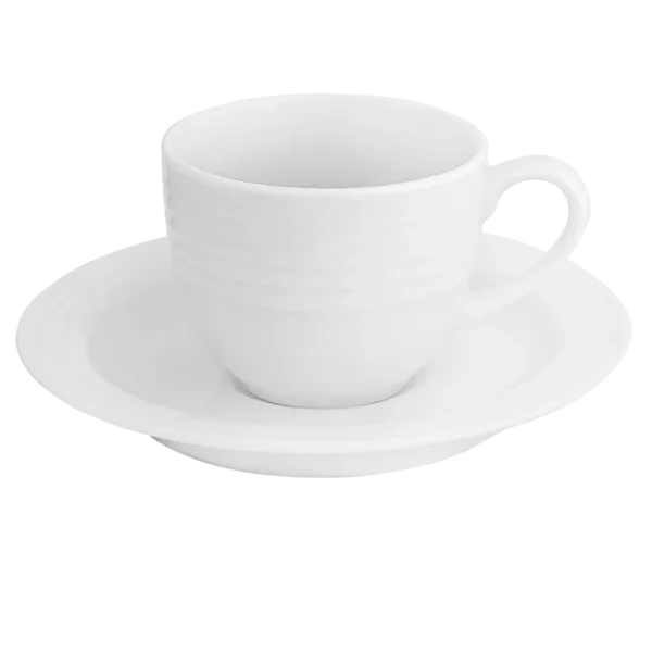 Arctic White Espresso Stackable Cup and Saucer 100ml