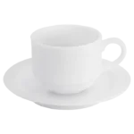 Arctic White Stackable Espresso Cup and Saucer 100ml