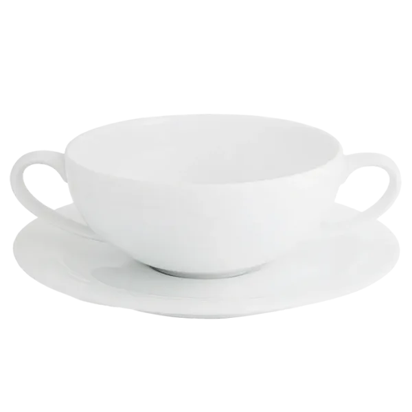 Arctic White Soup Cup and Saucer