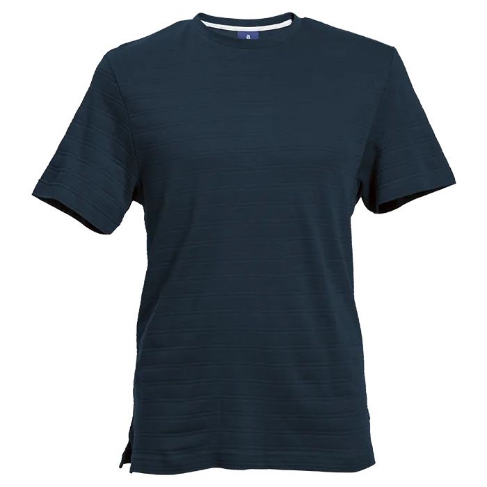 170g Pique Knit Jacquard Stripe T-Shirt - Image 4