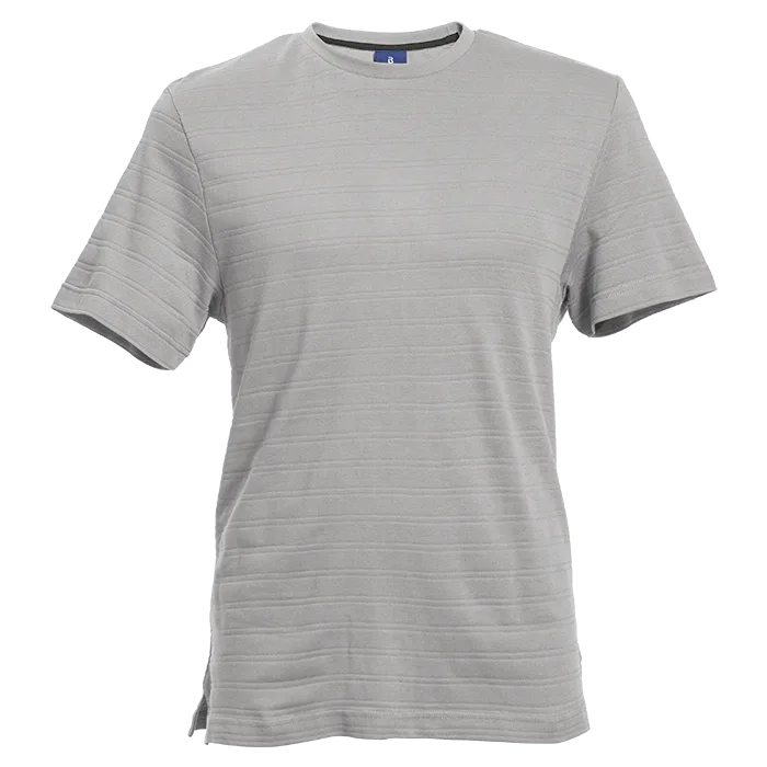 170g Pique Knit Jacquard Stripe T-Shirt - Image 5