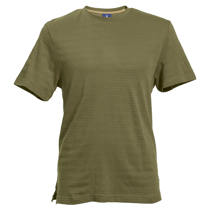 170g Pique Knit Jacquard Stripe T-Shirt - Image 6
