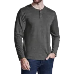 145g Henley Long Sleeve T-Shirt Mens