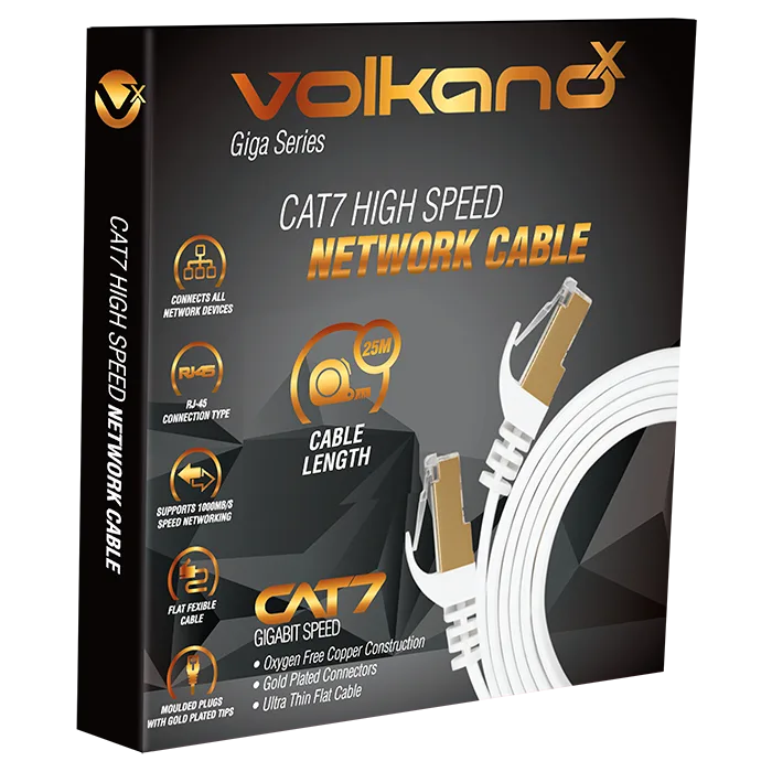 Volkano Giga Series Cat 7 Ethernet Cable 25m - Image 2