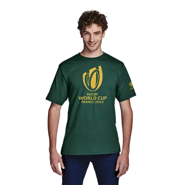 160g Single Jersey RWC 2023 Tee Gold Trophy Print Mens